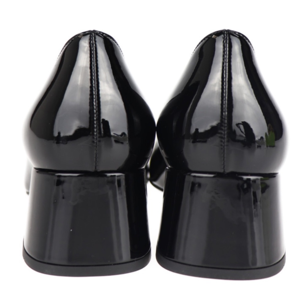 Prada  Black Patent Leather Heeled Pumps Shoes - Picture 3 of 15